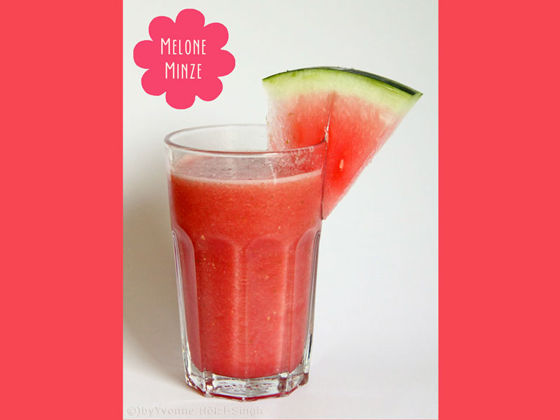 Wassermelone Minze Smoothie Shake - vegan - Freude am Kochen