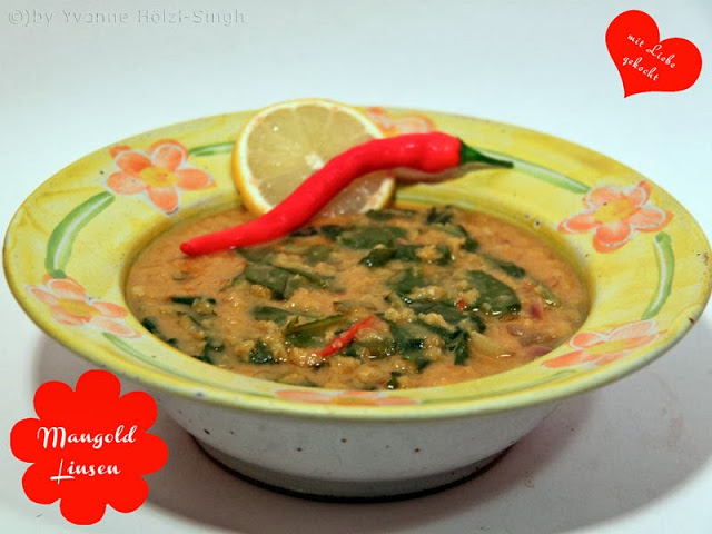 Indische Linsen mit Mangold - Mangold Kokos Dhal - Freude am Kochen