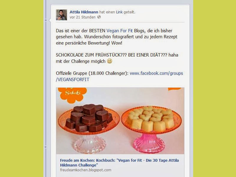 Attila Hildmann Freude am Kochen