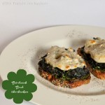 Überbackenes Bärlauch-Brot bzw Bärlauch-Toast